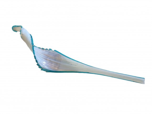 Venetian chandelier Leaf blue Murano glass 