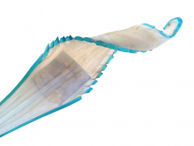 Venetian chandelier Leaf blue Murano glass 