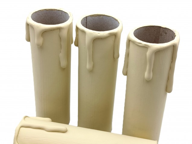Candle Tubes Cream Drip Card 90mm x 27mm 