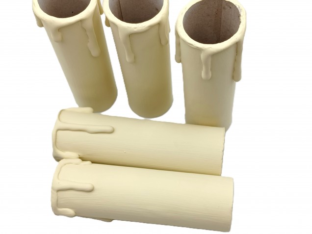 Candle Tubes Cream Drip Card 90mm x 27mm 