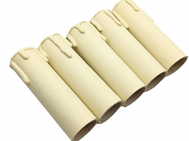 Candle Tubes Cream Drip Card 90mm x 27mm 