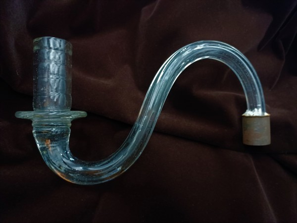 Antique Murano Clear Glass Chandelier arm