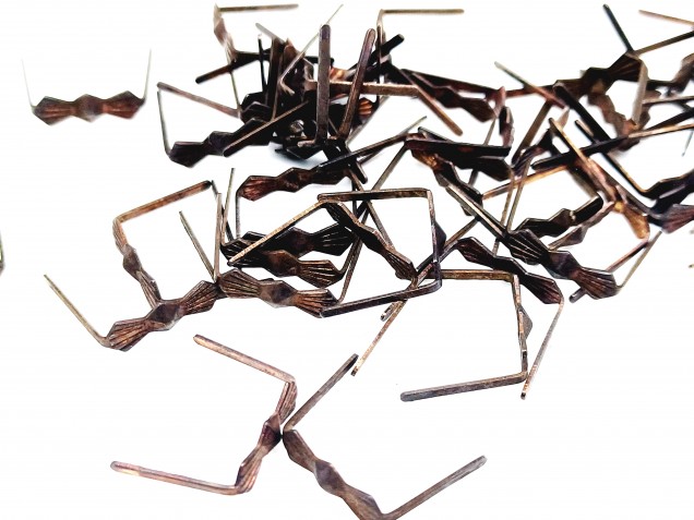 Antique brass chandelier butterfly clips 11mm closed pack of 100