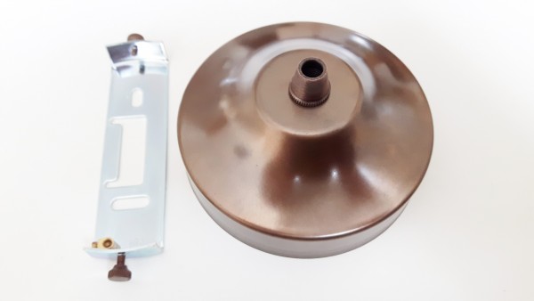 100mm chandelier ceiling rose with matching cord grip and bracket