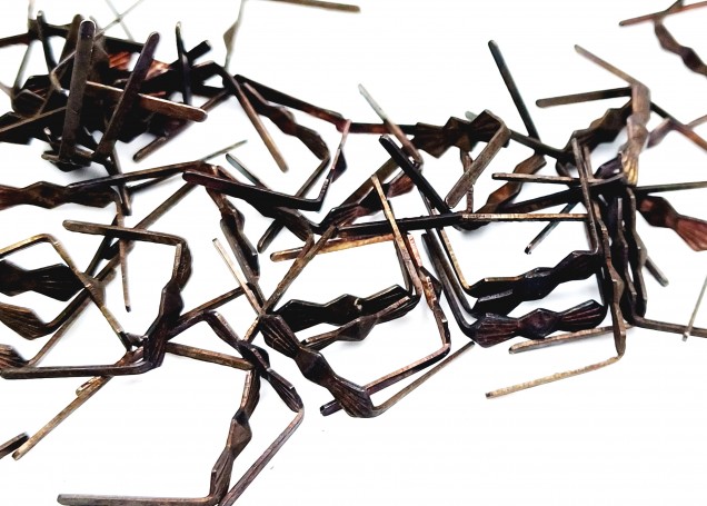 Antique brass chandelier butterfly clips 11mm closed pack of 100