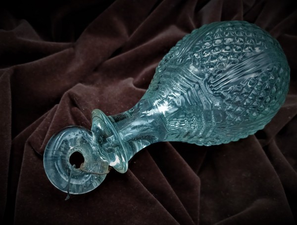 Antique Murano glass chandelier lower finial ball