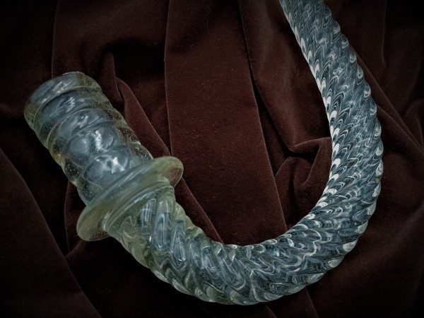 Antique Murano Clear Glass Chandelier Arm For Candle 