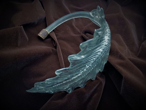  Antique Italian Chandelier glass Leaf 