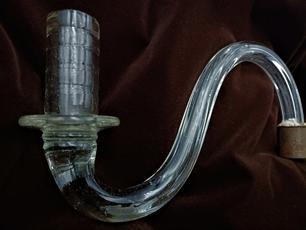 Antique Murano Clear Glass Chandelier arm