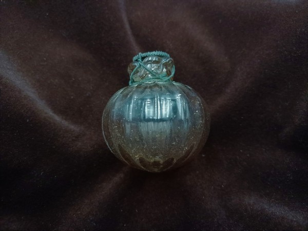 Antique Murano chandelier lower finial ball tinted pink glass