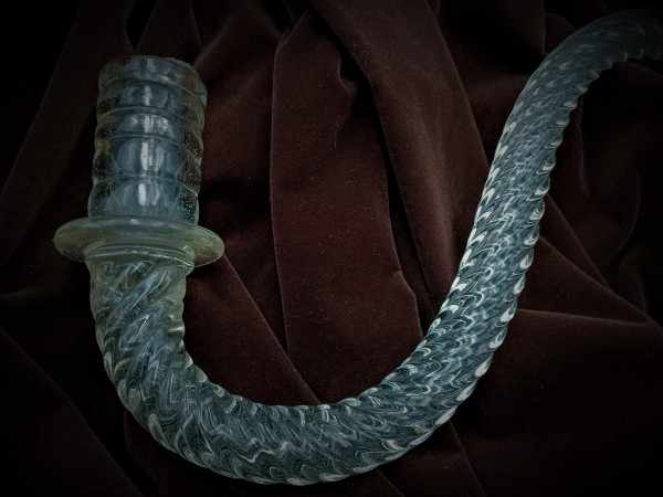 Antique Murano Clear Glass Chandelier Arm For Candle 