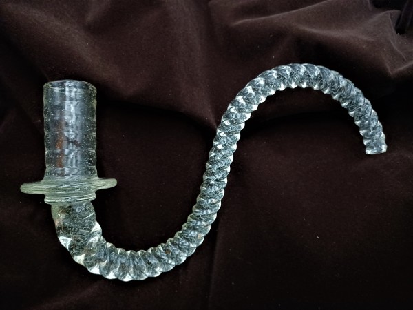 Antique Murano Clear solid Glass Chandelier rope arm 