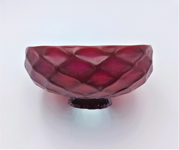 Antique Venetian Chandelier Bowl Ruby Red 115mm Width