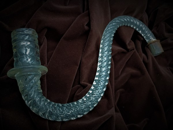 Antique Murano Clear Glass Chandelier Arm For Candle 