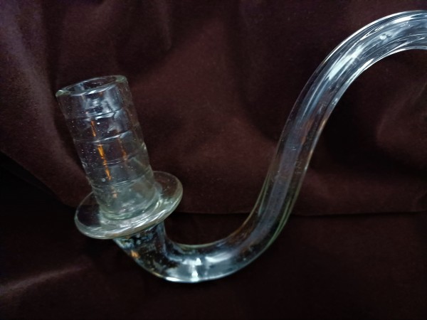 Antique Murano Clear Glass Chandelier arm