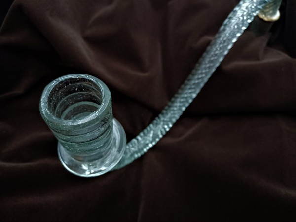 Antique Murano Clear Glass Chandelier rope arm