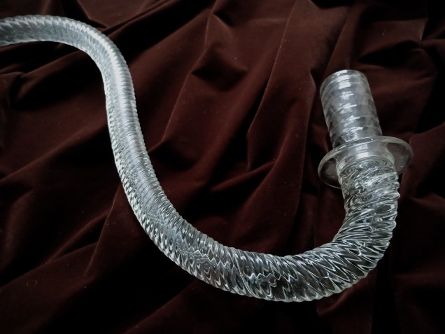 Antique Venetian Glass Chandelier fluted rope arm