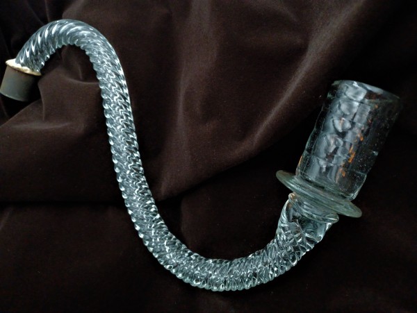 Antique Murano Clear Glass Chandelier rope arm