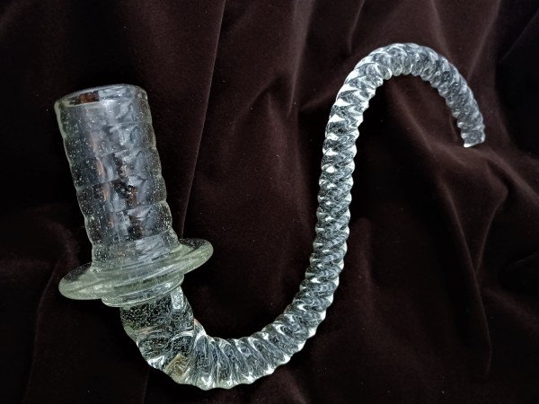Antique Murano Clear solid Glass Chandelier rope arm 