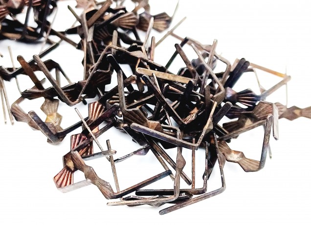 Antique brass chandelier butterfly clips 11mm closed pack of 100