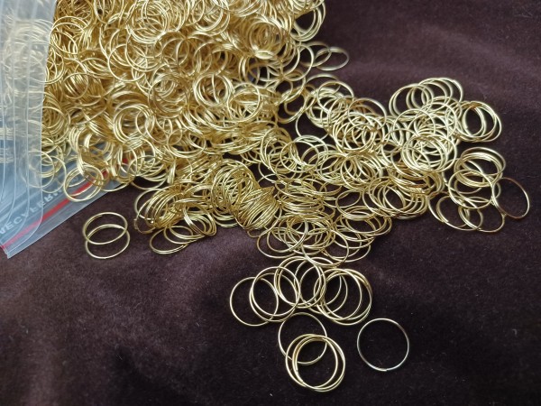 10,000 chandelier connecting jump rings 10mm Gold Colour arts and craft