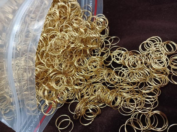 10,000 chandelier connecting jump rings 10mm Gold Colour arts and craft