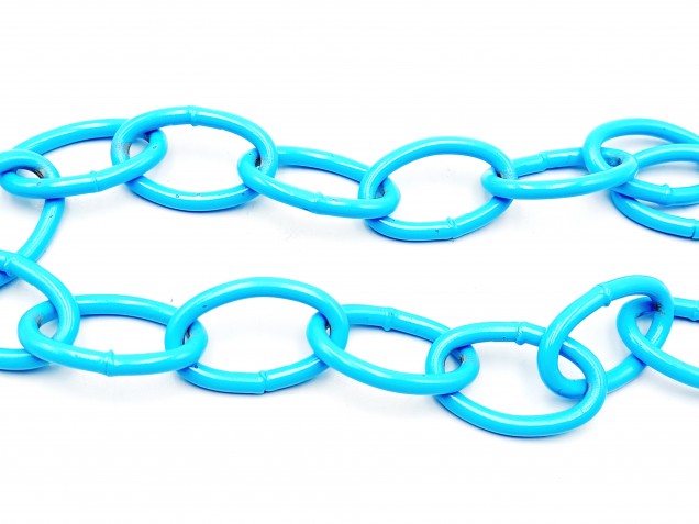 Blue and chrome ceiling rose hook large or small with optional chain