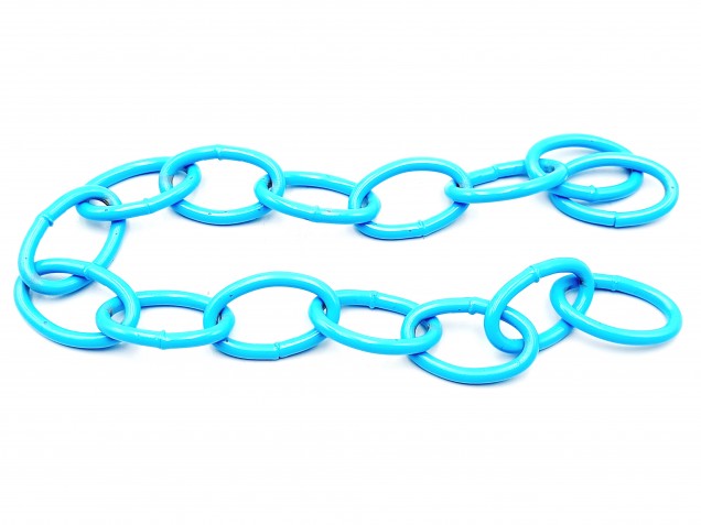 Blue and chrome ceiling rose hook large or small with optional chain