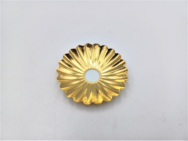 Brass plated Decorative Rosette flower cap cover 35mm Diameter with 10mm Hole 