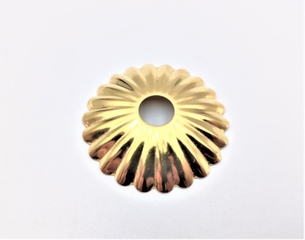 Brass plated Decorative Rosette flower cap cover 35mm Diameter with 10mm Hole 