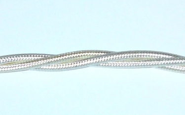 BRAIDED 3 CORE SILK FLEX CHANDELIER CABLE CREAM 0.75mm