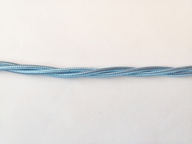 3 CORE BRAIDED FLEX CHANDELIER CABLE OCEAN BLUE 0.75MM