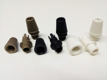 Male to Male Electric Cable Cord Grips Plastic 10mm Thread 6mm Centre Hole Pack of 2