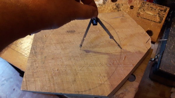 Round hardwood Ash pattress 150mm width