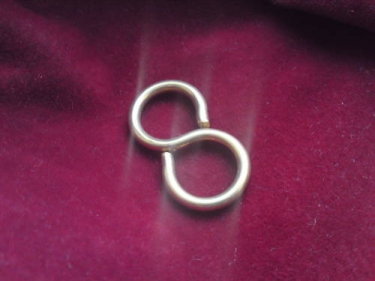 chandelier hook closed S hook in BRASS 10kgs max load 3 pack