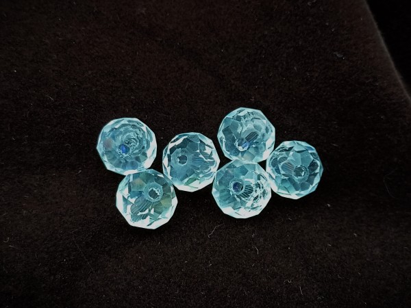 Clear AB Czech Crystal Glass Faceted Beads 10mm