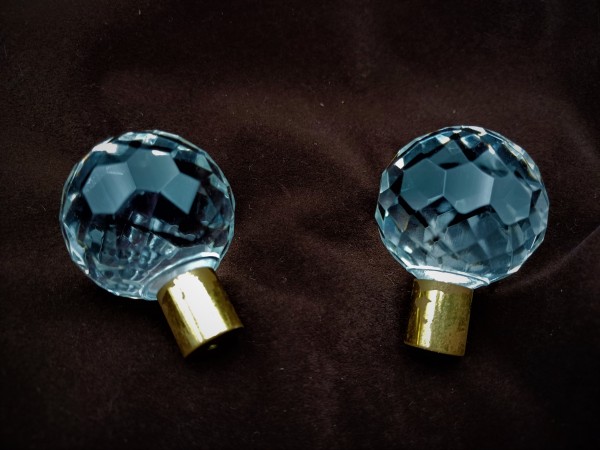 Chandelier Crystal Ball Finial 35mm Width Circa 1920s