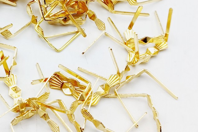 Brass bow clips 11mm