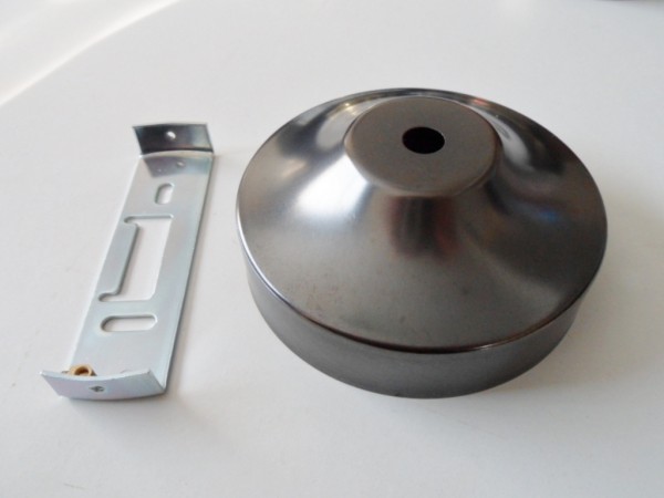 Chandelier ceiling rose with fixing strap, bracket and nuts.