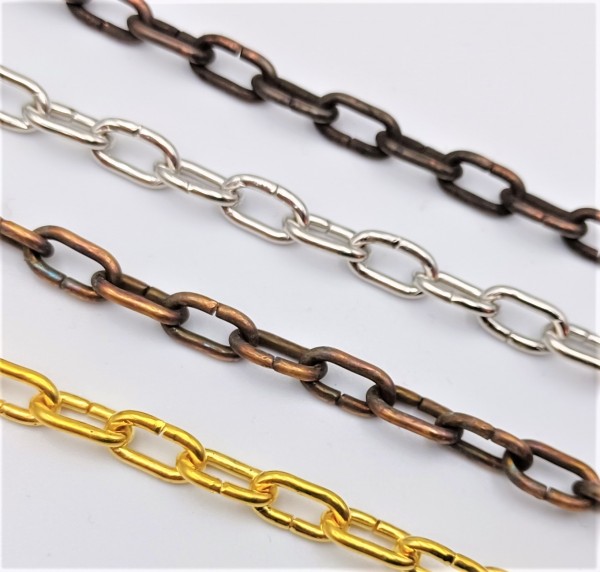 Chandelier Chain 8mm Link 6kgs Max load in brass antique chrome