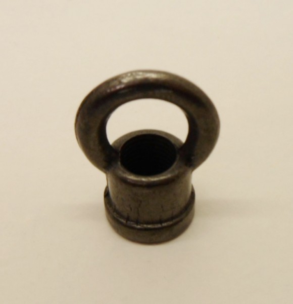 CHANDELIER HOOK CLOSED HOOP -10MM THREAD - IN OLD BRONZE - 22MM DIAMETER