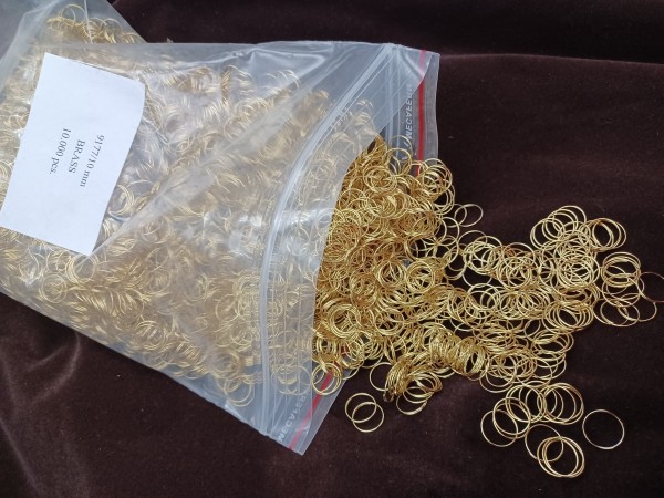 10,000 chandelier connecting jump rings 10mm Gold Colour arts and craft