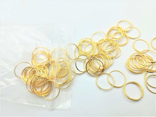 100 chandelier connecting rings 15mm Gold Colour