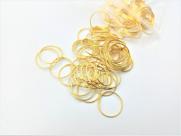 500 chandelier connecting rings 15mm Gold Colour