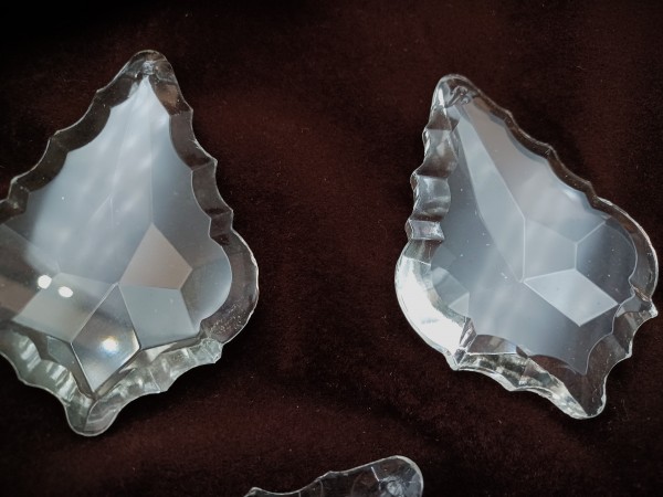 Crystal Chandelier Drop Maple Leaf Design Pack Of Three 