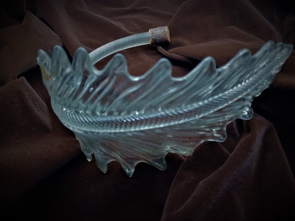  Antique Italian Chandelier glass Leaf 