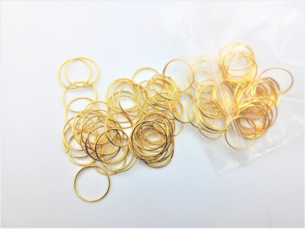 500 chandelier connecting rings 15mm Gold Colour