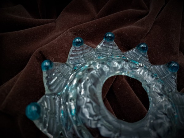 Antique Murano Chandelier Glass Dish with Blue tips 