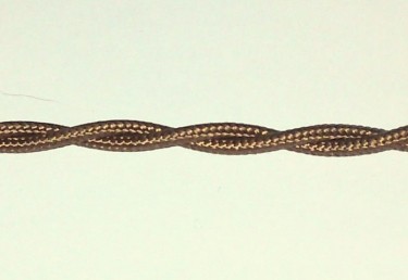 BRAIDED 2 CORE SILK ELECTRIC CABLE HAVANA GOLD 0.75MM
