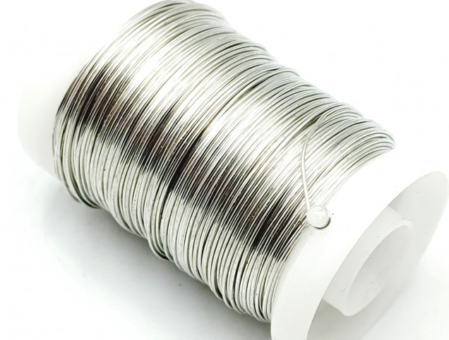 chandelier wire silver coloured metal 0.5mm x 45 metres
